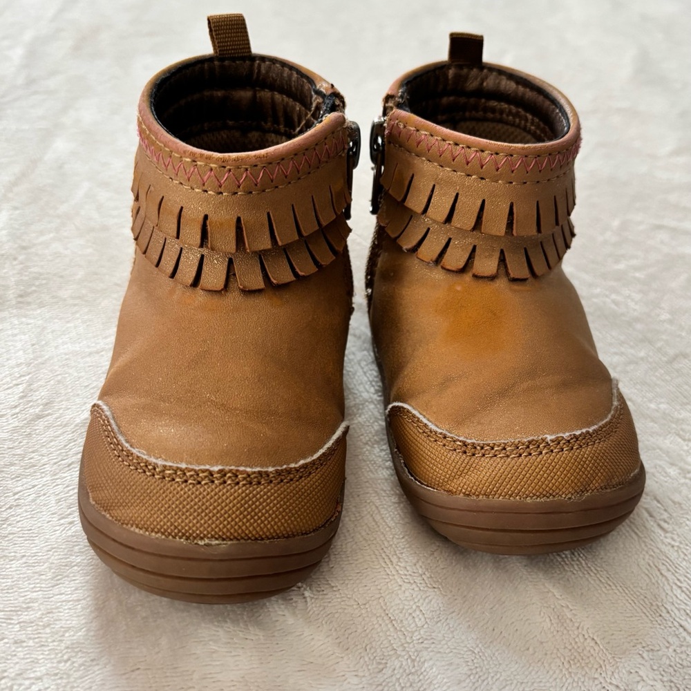 Stride Rite light brown Bianca bootie toddler size 5 - Picture 2 of 6